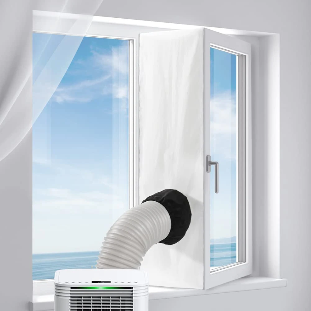 Portable AC Window Seal, 118Inch Universal Window Seal for Portable Air Conditioner, Window Vent Kit with Shrink Rope