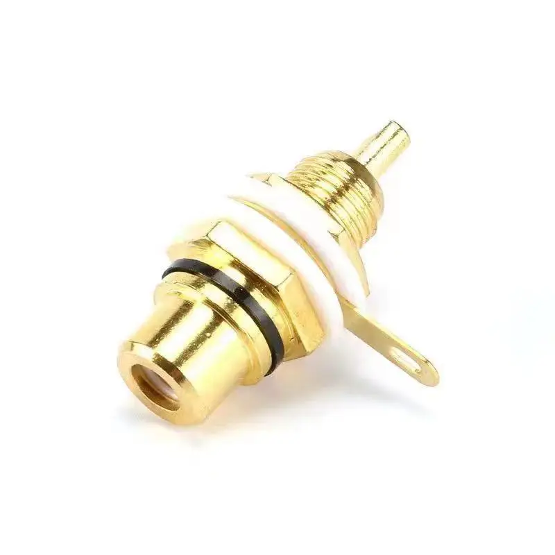 High quality gold-plated Lotus female seat Lotus plug AV audio audio amplifier RCA socket red black