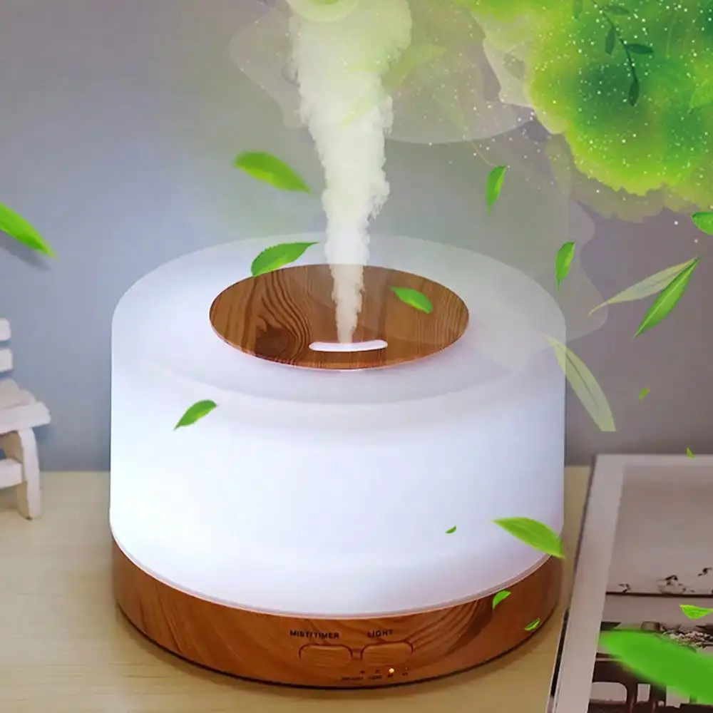 Premium 16.91oz 5‑in‑1 Ultrasonic Aroma Diffuser Humidifier 7 Colors Ambient LED Night Light Timer & Auto‑Off Safety Protection Complete Set Including 6 Bottles Essential Oils Fragrant Mist Vaporizer for Relaxation Stress Relief Home Spa Perfect Holiday