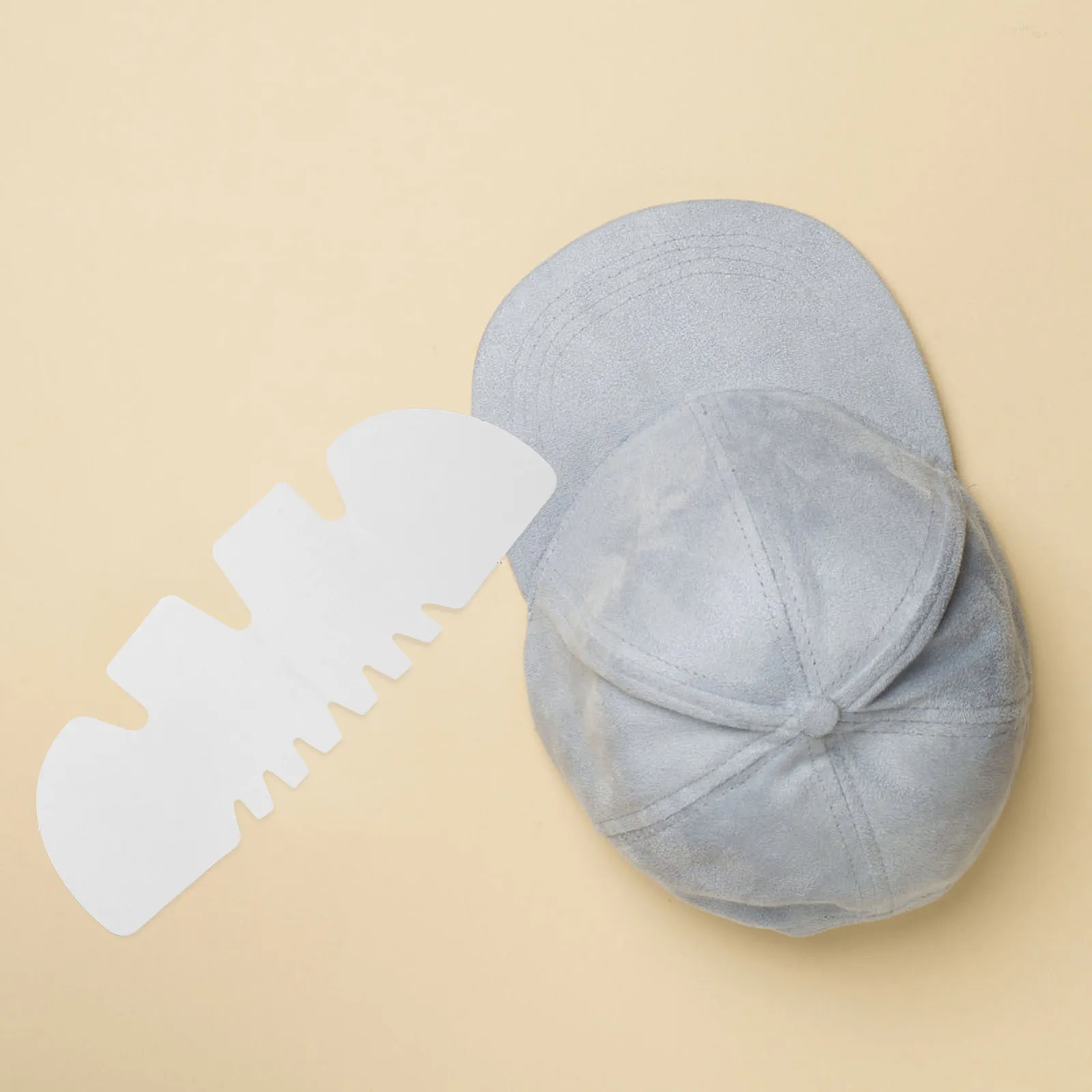 100Pcs Hat Insert to Keep Shape White Double-Sided Cardboard Baseball Cap Shaper Insert for Daily Wear Travel Storage Use