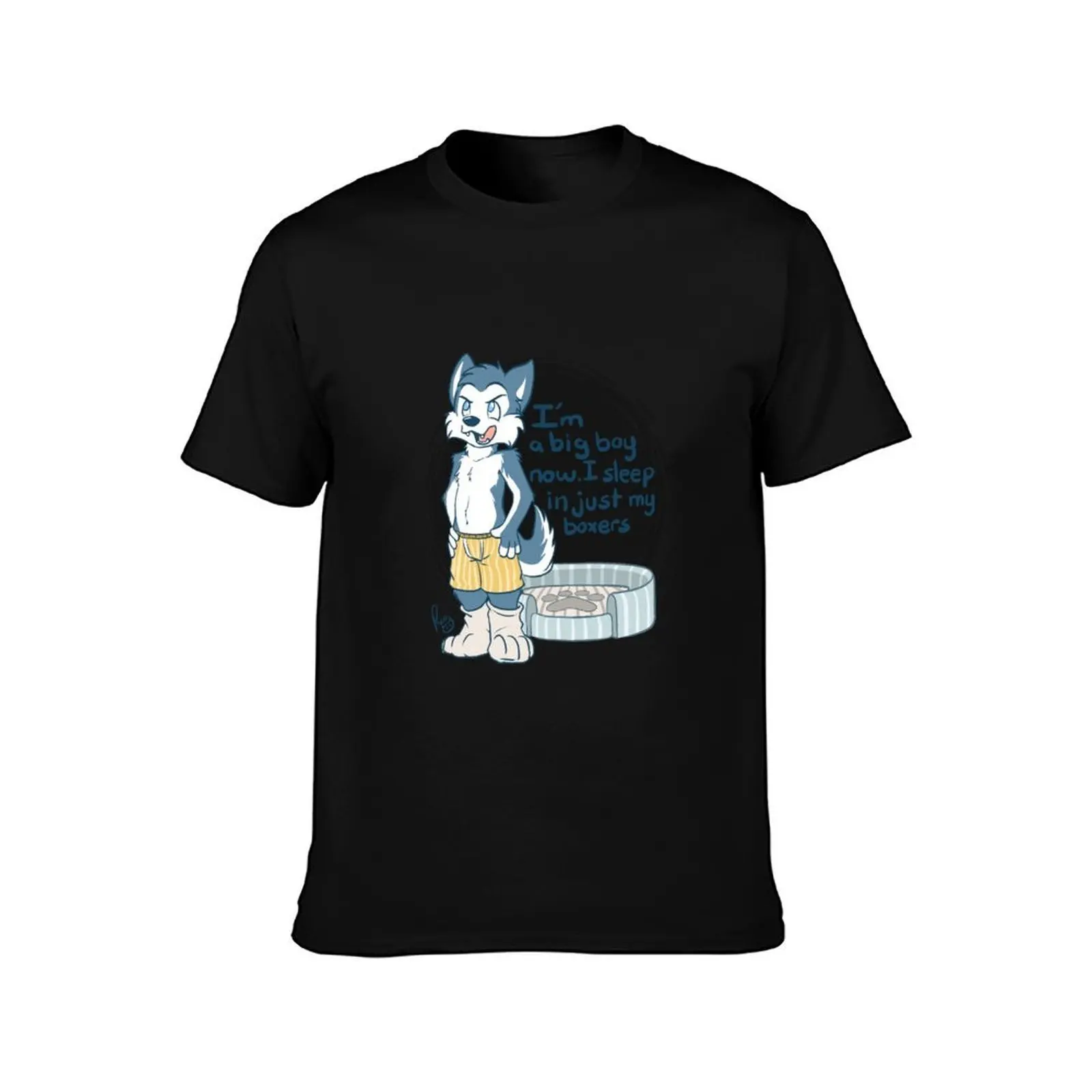 Big boy husky. T-Shirt, Summer Casual Cotton Tee, Oversized Streetwear Tops, Vintage Graphic Print, Loose Fit Short Sleeve