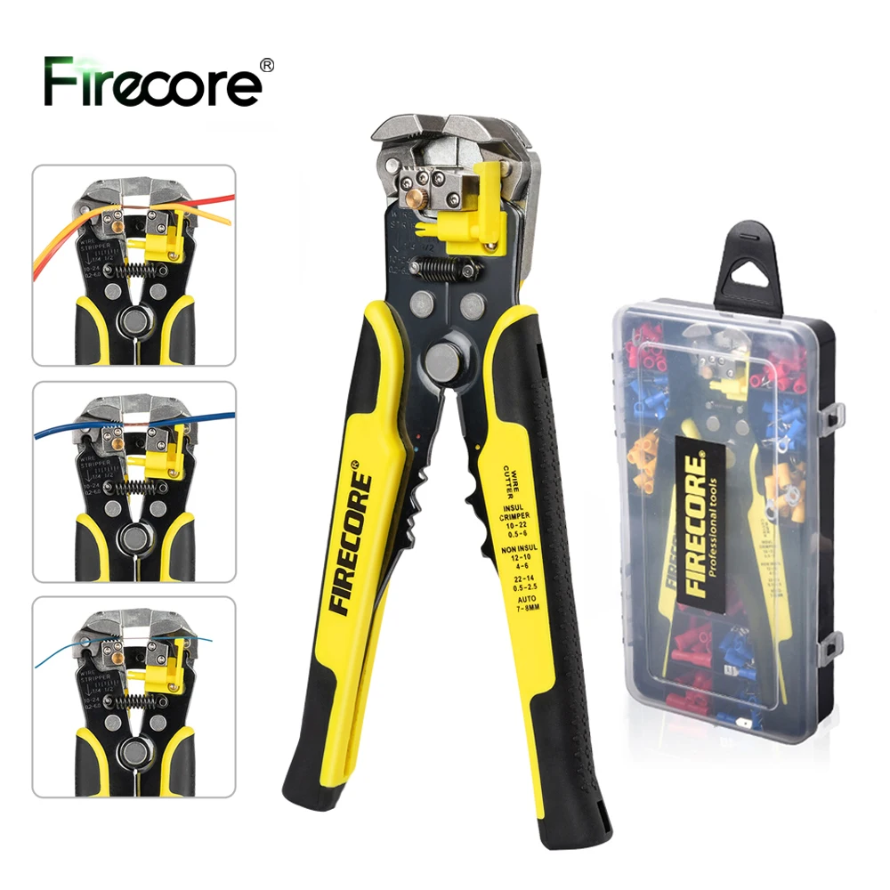 FIRECORE Wire Stripper Tools Multifunctional Pliers Automatic Stripping Cutter Cable Wire Crimping Electrician Repair Tools