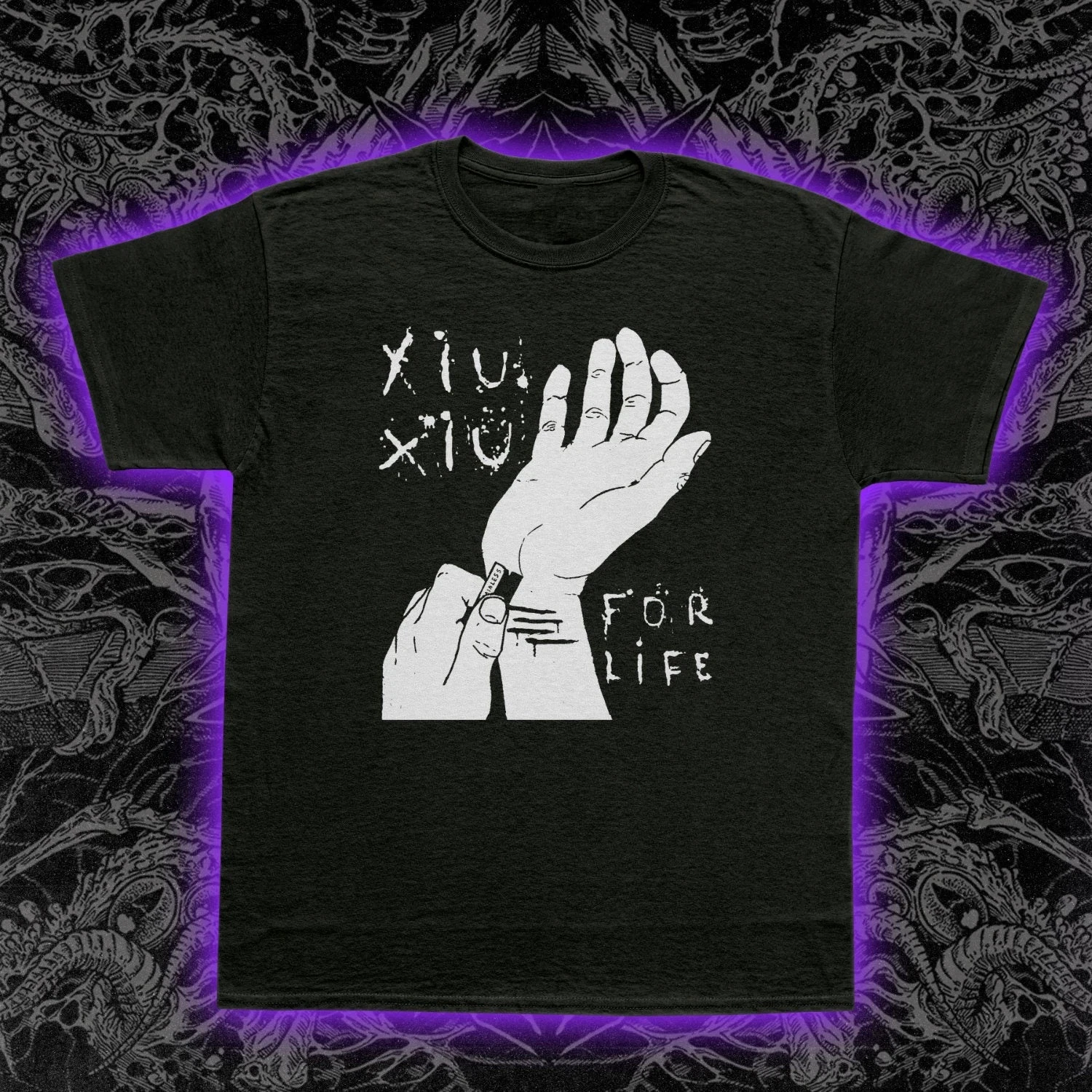Xiu Xiu For Life T-shirt Experimental Noise Art Post-Punk Music Couple's All-Season Streetwear Casual Loose-fitting T-shirt