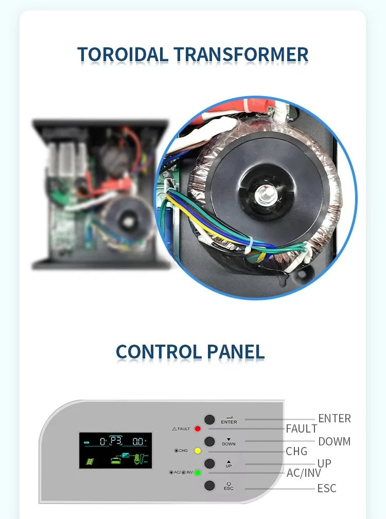 120V/240V three-phase hybrid solar grid-connected inverter 10Kw/15Kw charging controller split-phase low-frequency inverter