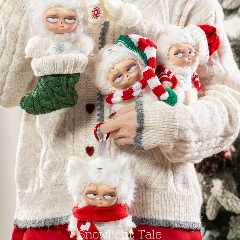 뉴 그럼피피 크리스마스 스노우라이트 테일 시리즈 슬립리스 인형 블라인드 박스 애니메이션 피규어 미스터리 박스 장난감 콜렉션 펜던트 크리스마스 선물