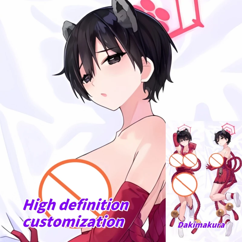 

Dakimakura Anime Pillow Case Blue Archive Hasuga Tubaki Double-sided Print Of Life-size Body Pillowcase Gifts