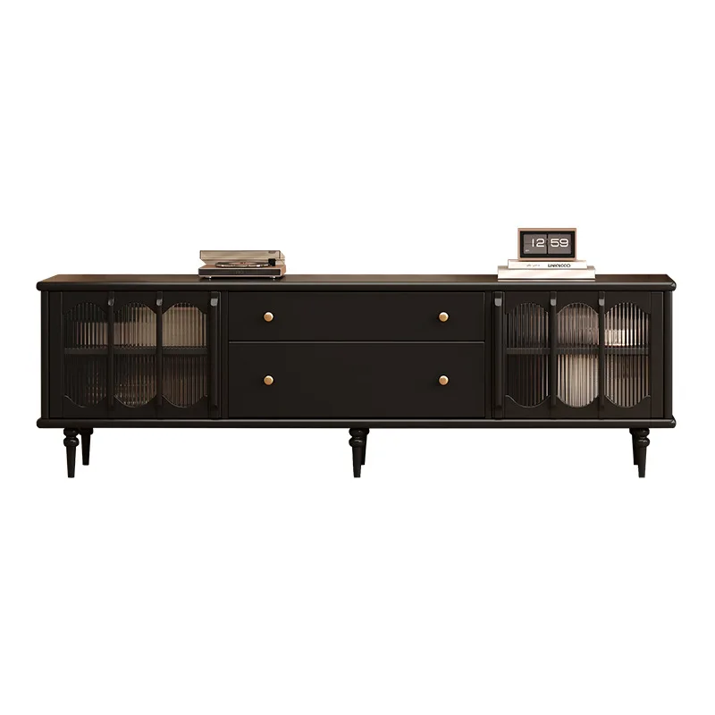 باب خزانة زجاجية على طراز العصور الوسطى، خزانة صوتية وبصرية من الخشب الصلب، تصميم أمريكي لغرفة المعيشة، جدار تخزين، خزانة تلفزيون، كابينة جانبية #3