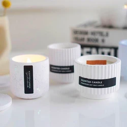 Round Stripes Shaped Storage Box Silicone Molds DIY Candle Cup Vase Flowerpot Cement Storage Jar Mould