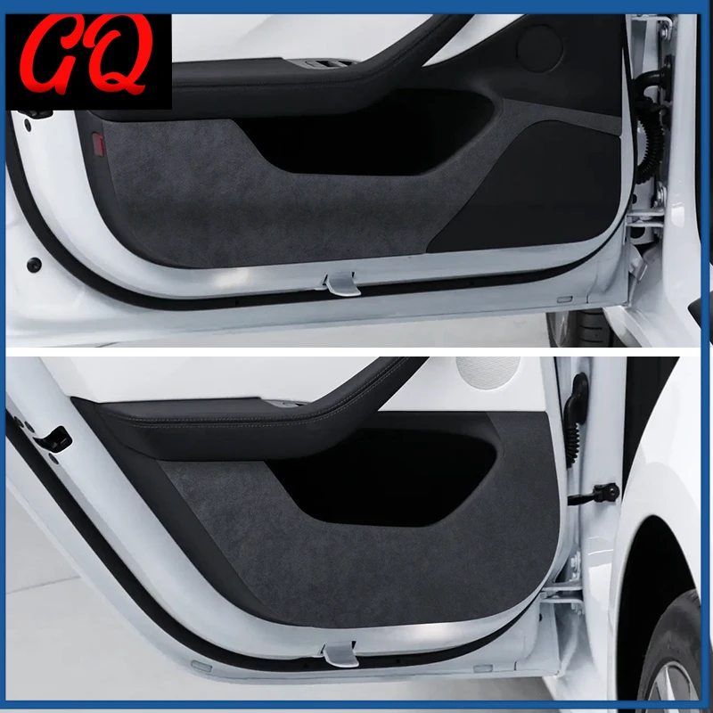 

Car door panel protection anti kick pad For Tesla Model 3 Model Y 2019-2022 2023 suede door protection sticker accessories