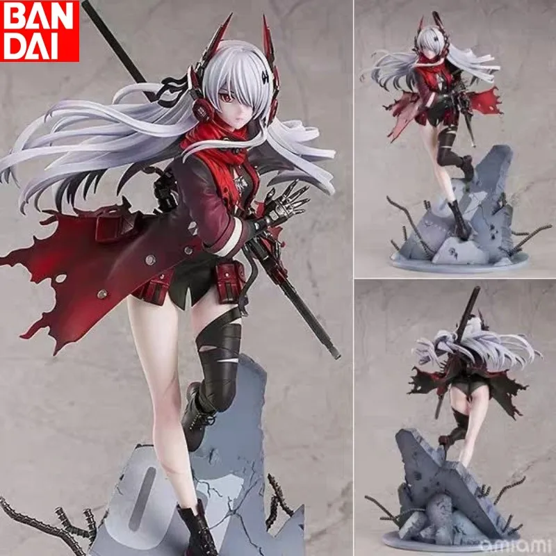 Anime Battle Double Pamish Game Peripherals Lucia Crimson Abyss White Hair Collectible Beautiful Girl Figures Model Office Decor