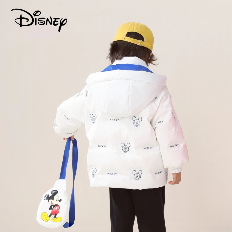 سترة ديزني كيدز داون، منتفخة قصيرة سميكة برقبة عالية لملابس الشتاء للأولاد والبنات
