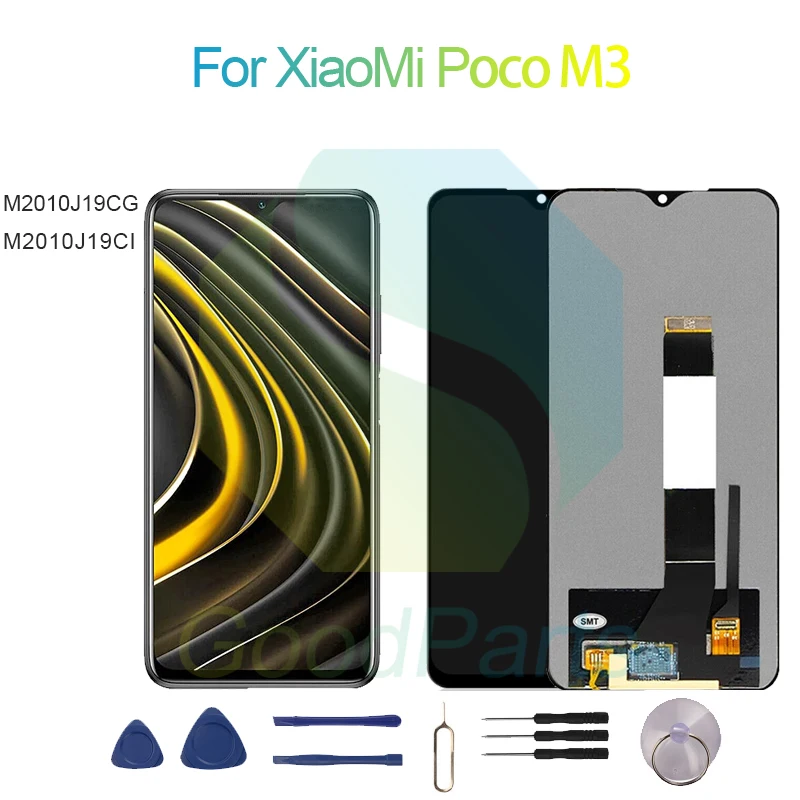 ЖК-дисплей для XiaoMi Poco M3, экран 6,53 дюйма M2010J19CG, M2010J19CI Poco M3, сменный сенсорный дигитайзер в сборе
