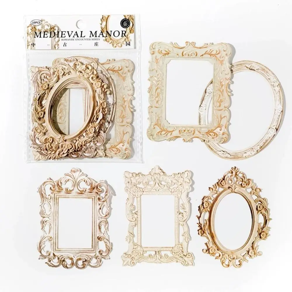 A Set 4Themes Lace Frames Scrapbook Paper Relievo Vintage Style Vintage Hollow Embossed Materials Embossed Texture