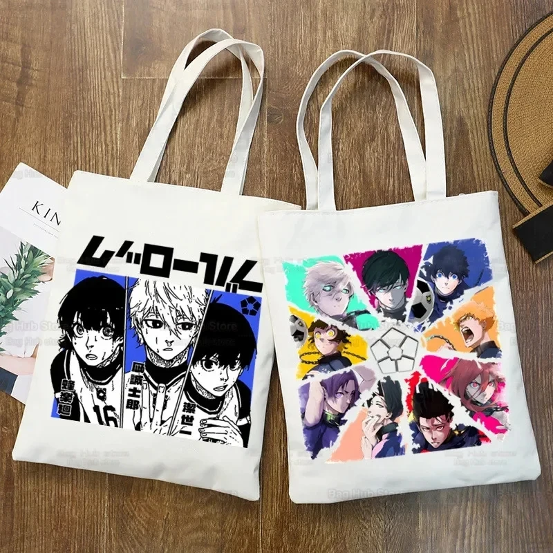 

Blue Lock Shopping Bag Shopper Jute Bag Isagi Yoichi Hyoma Chigiri Meguru Bachira Shopping Tote Bag Reusable Bolsa Sacolas Bags