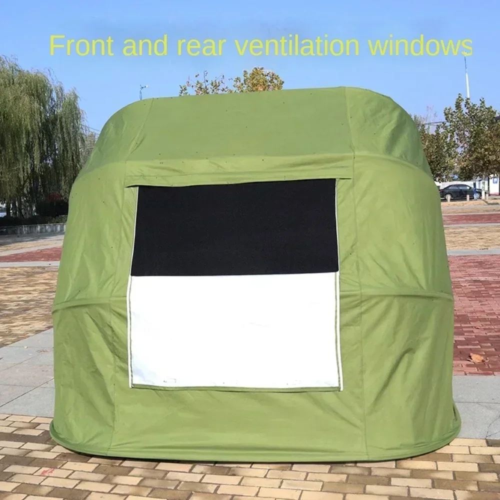 Semi automatic folding and retractable garage, sun protection, flame retardant, car parking shed, thickened cotton insulation