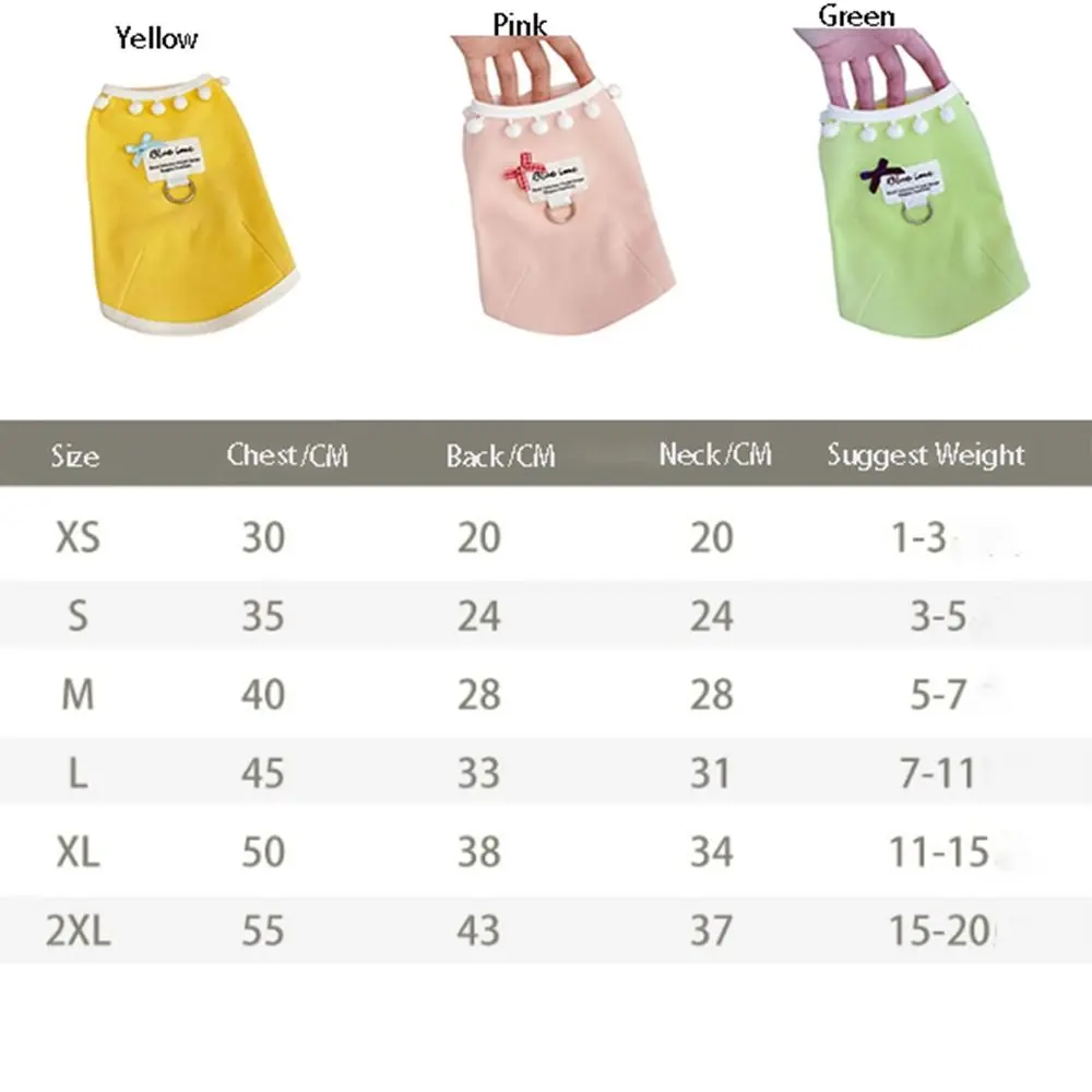 Ins Style mignon été gilet pour animaux de compagnie respirant doux chien haut sans manches Polyester animal de compagnie débardeur été