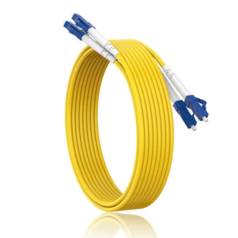 سلك تصحيح الألياف الضوئية 9/125 G652D Simplex LCUPC إلى LCUPC SM SX 9/125um 2/3M ضفيرة FTTH سلك توصيل بصري كابل الطائر 2.0