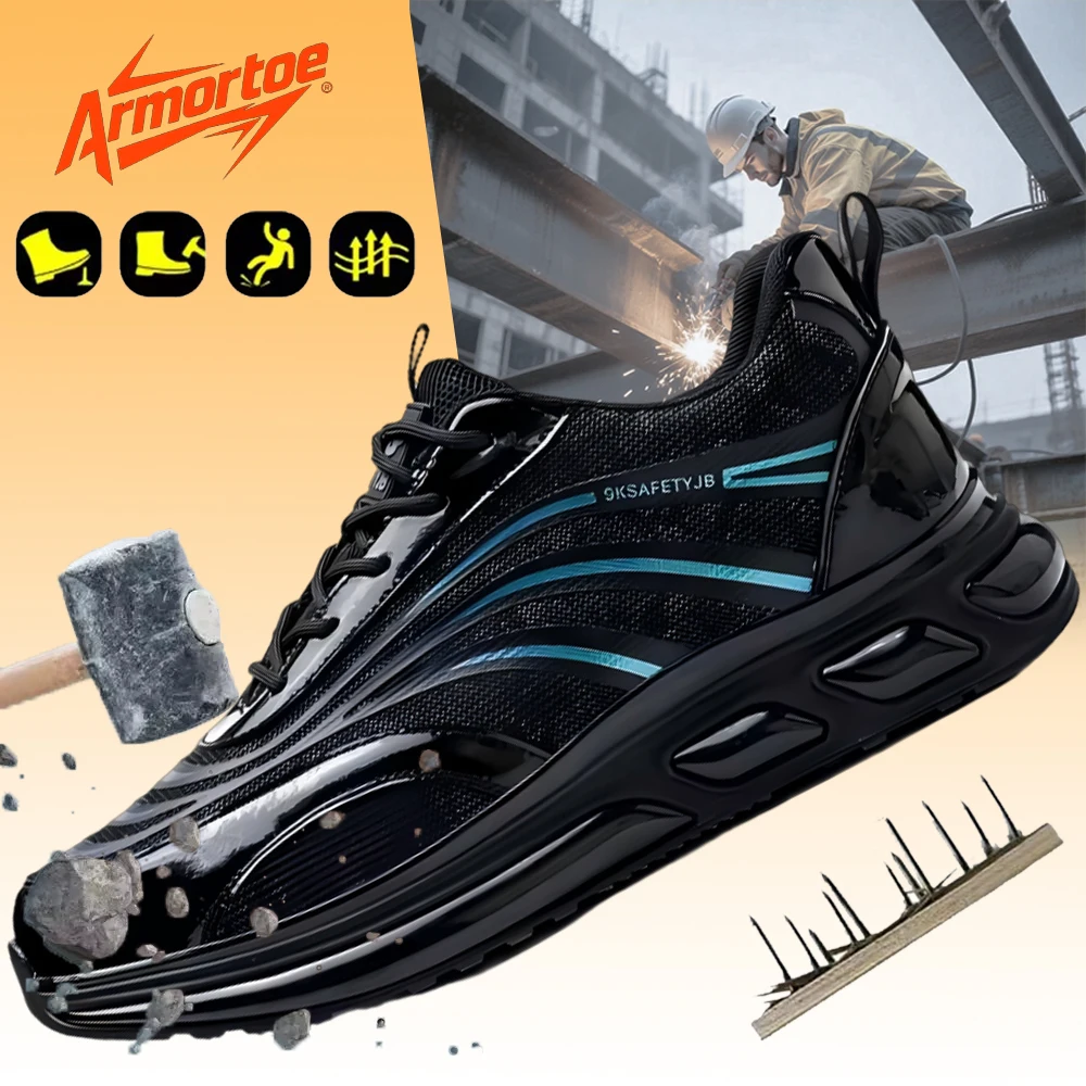 

ArmorToe Fashion Anti-smash Anti-stabbing Safety Shoes Cushioning Sneakers Comfortable Breathable Work Shoes #Armor2781