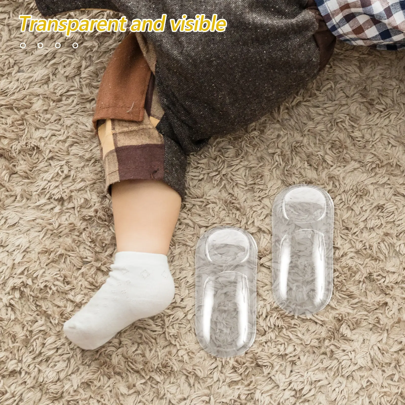 50Pcs Transparent Plastic Baby Feet Display Socks Holder Crochet Shoes Supports Store Showcase Toddler Shoe Organizer Clear