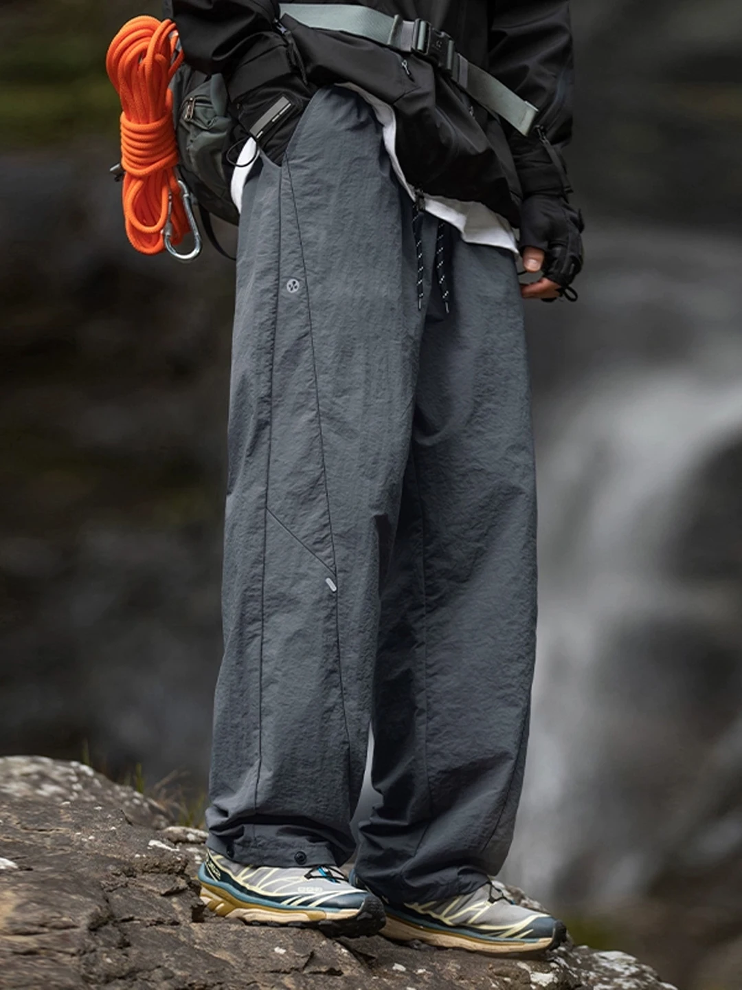 

Водонепроницаемые мужские брюки для активного отдыха, свободные, прямого кроя, тонкие, быстросохнущие, легкие, повседневные, модные, рабочие