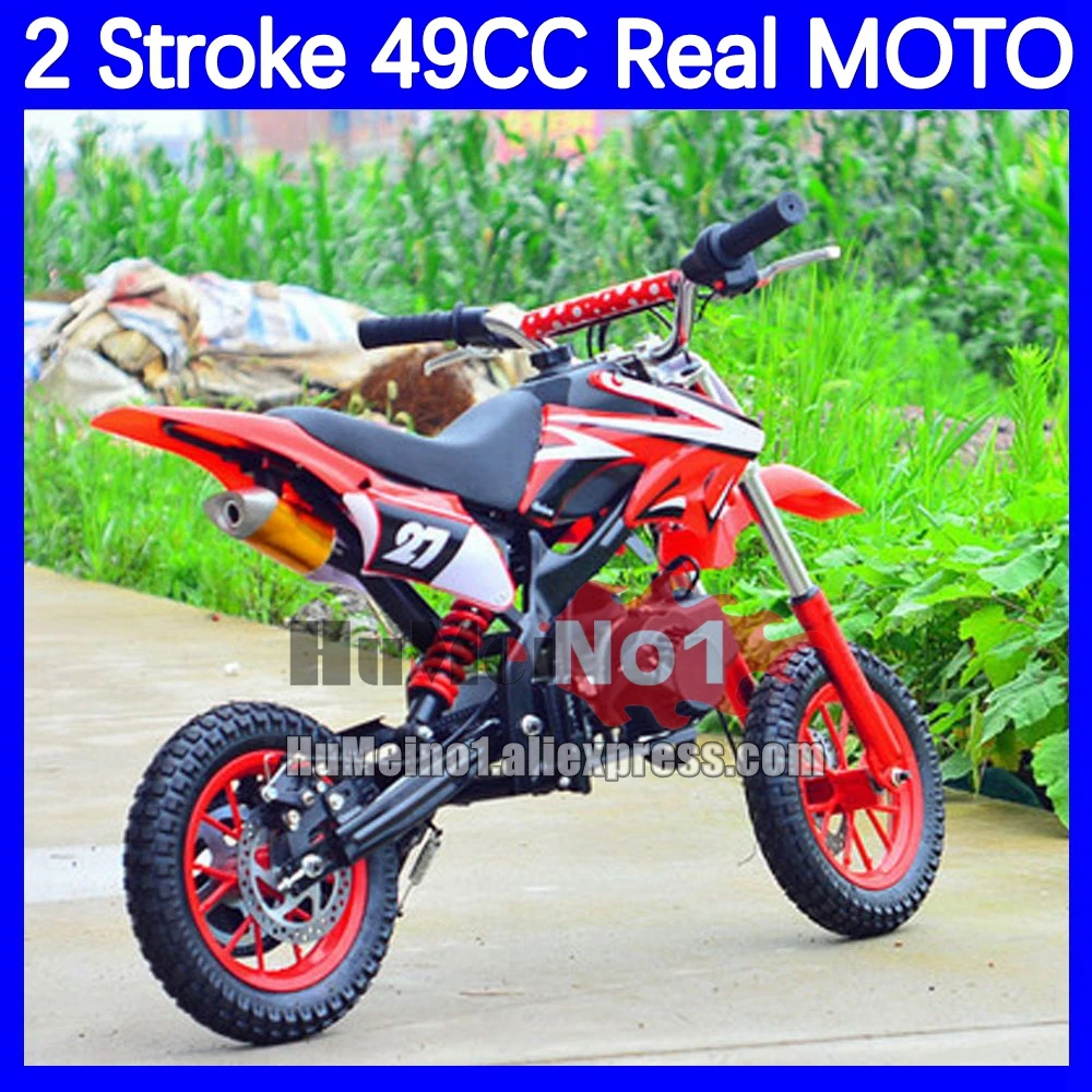 49CC Mini Motorcycle 2 Stroke Dirt Bike Gasoline Mud Pit Mountain Off-road Superbike Racing Motorbike Adult Children MOTO Bikes