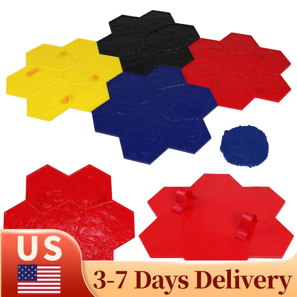 

Набор из 5 штампов для бетона с реалистичной текстурой сланца, бесшовный, с ручкой, для наружных работ