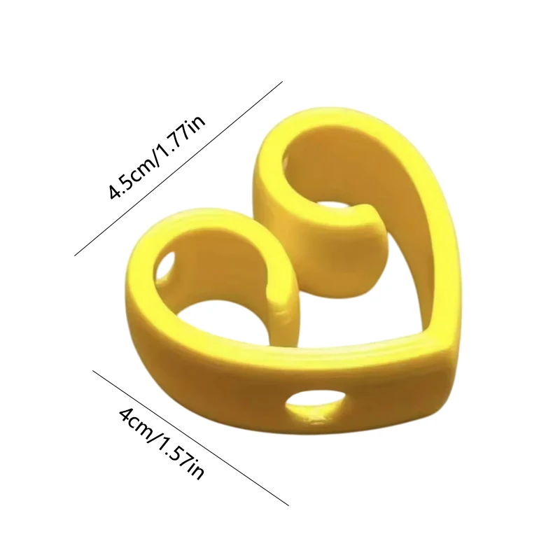 Aiutante per bacchette a forma di cuore: strumento di allenamento per principianti per raccogliere facilmente tagliatelle, sushi e altro, ausilio riutilizzabile ​