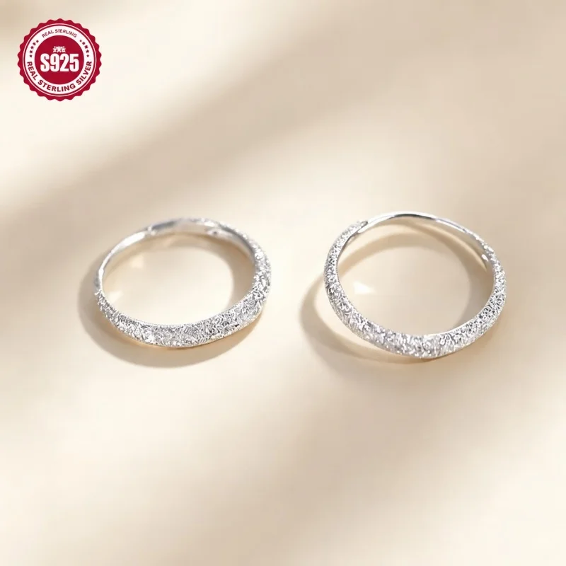 Shining Silver Metallic Luster Surface Hoop Earrings Fashion Earrings Jewelry Circle Glitter Earrings Girl Party Wedding Jewelry