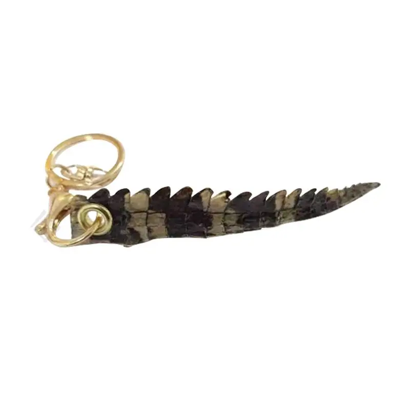 Newly Arrived Jewelry Imitation Crocodile Skin Crocodile Head, Tail Key Chain Men\'s Eye Catching and Cool Jewelry Keychain