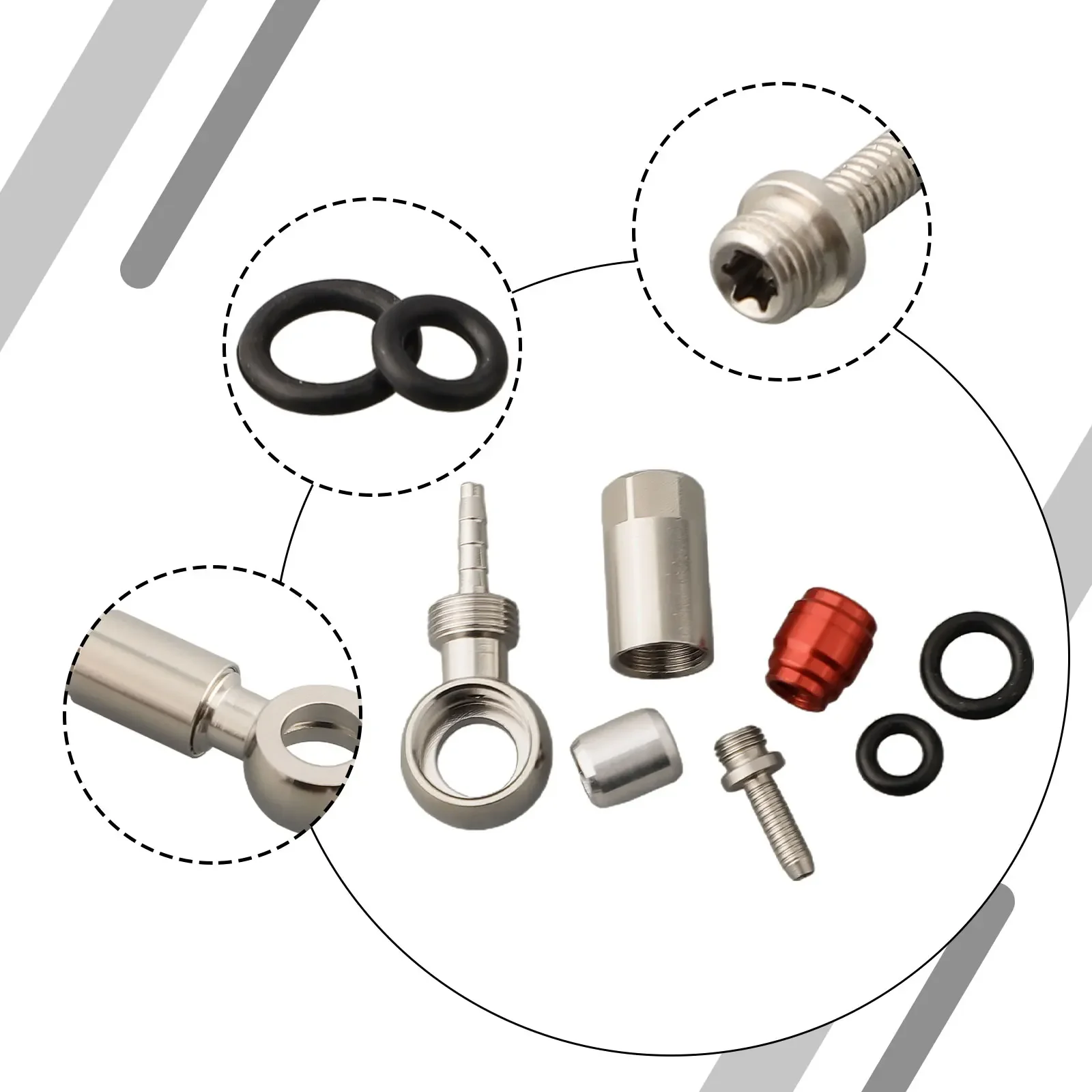 Hydraulic Cable Banjo Connector Set For SRAM LEVEL RED HRD Includes Essential Accessories For Elixir Bike Systems