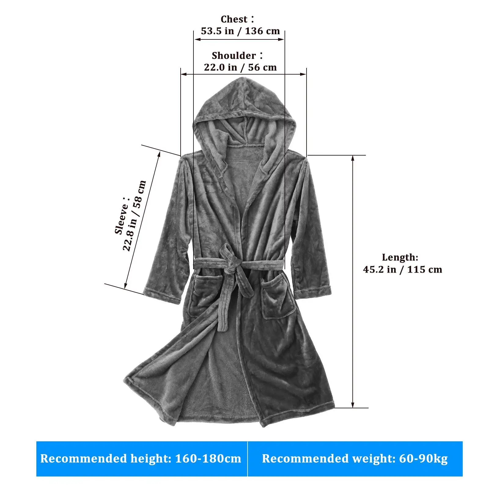 Bathrobe Pajamas Mens Bathrobes Lightweight Hooded Towel Robes Male Stylish Comfortable Polyester Versatile Wear