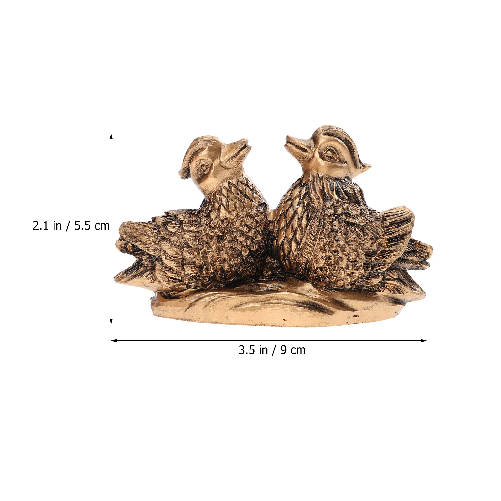 

Duck Ornaments Bird Statue Chinese Style Vintage Synthetic Resin