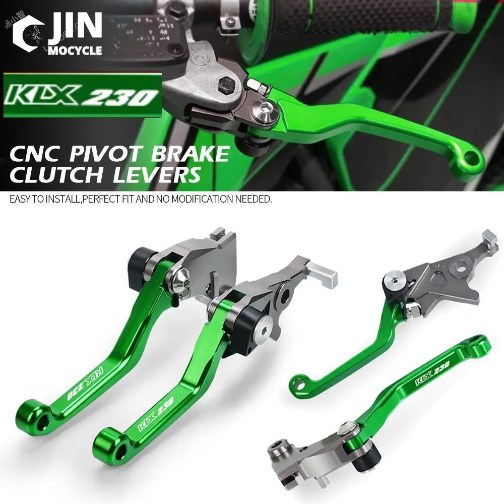 CNC Aluminum For Kawasaki KLX230 KLX 230 2020 Motorcoss Dirt Bike Pivot Foldable Brake Clutch Levers With LOGO