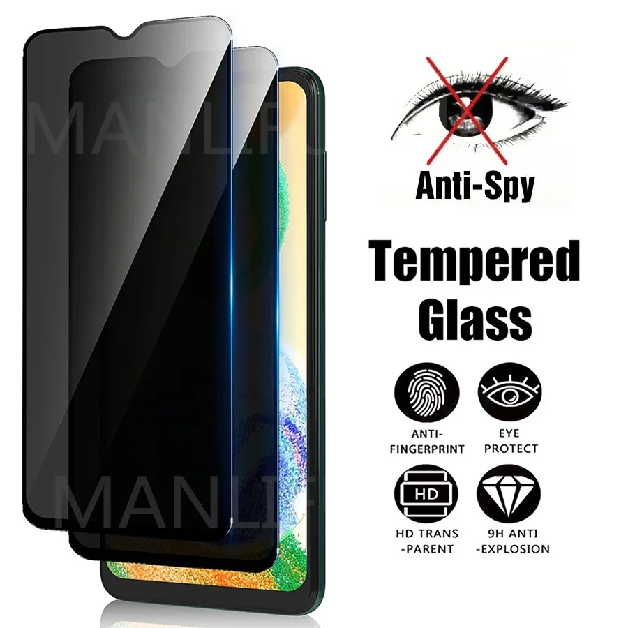 Privacy Screen Protector for Samsung Galaxy A04S Anti-Spy Tempered Glass Film 9H Upgrade Edge Protection Galaxy A04e A04 Core