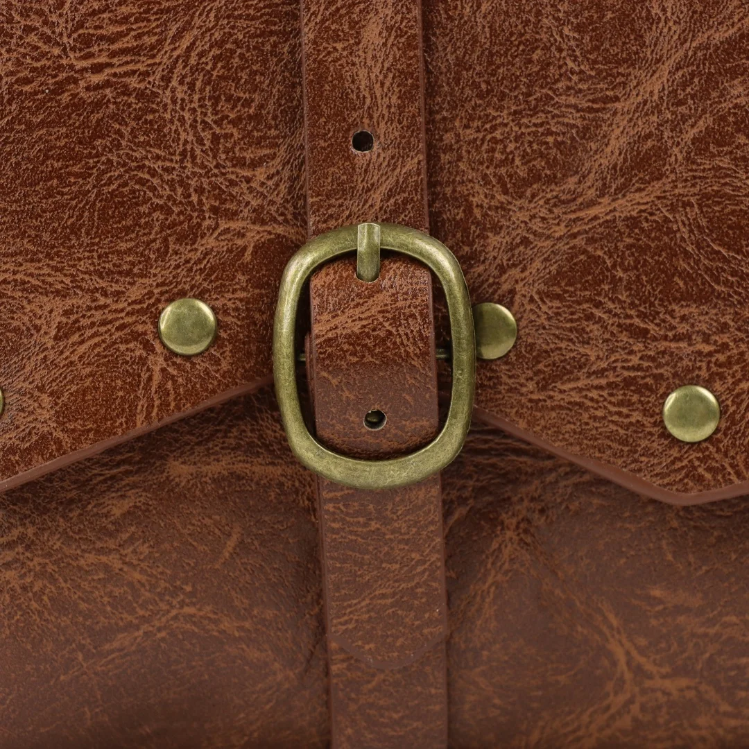 Steampunk Vintage Leather Pouch Bag Buckle Belt Medieval Renaissance Viking Larp Wallet Men Women Costume Gear Kits For Adult - view 5