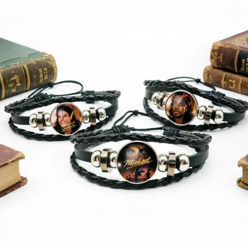 Michael Jackson Figures Bracelet Cartoon Anime Chain Bracelet Man Fashion Accessories Decorations Birthday Gifts
