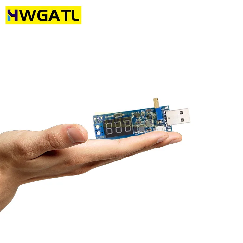 HWGATL Boost Buck Converter USB Step UP / Down Power Supply Module DC-DC 5V to 3.3V / 12V Adjustable Out DC 1.2V-24V