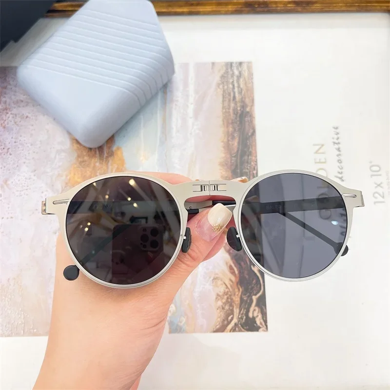 BALTO Folding Female Sunglasses Fashion Men's Women's Sunglasses Portable Fold Sunglasses for men image 4