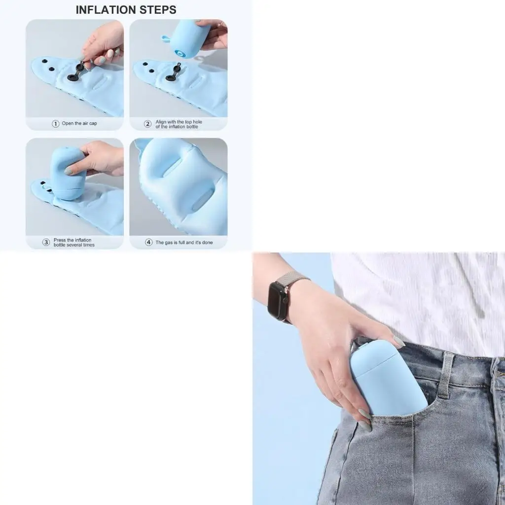 

Inflatable Neck Pillow Instants for Camping Trip Space Saving Designs
