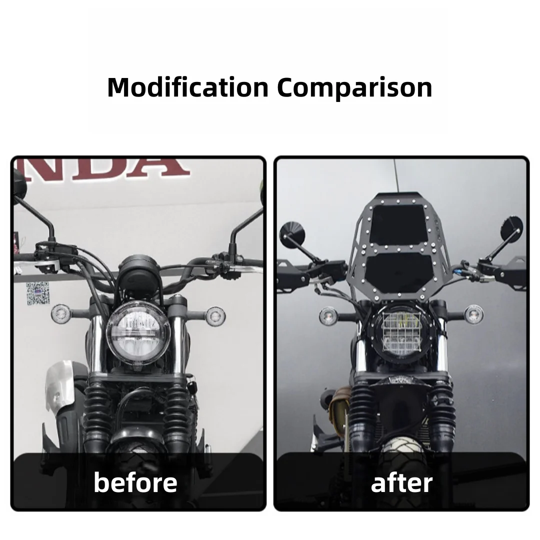 For Honda CL300 Replacement accessory tactical off-road windscreen diffuser cover transparent front windshield panel