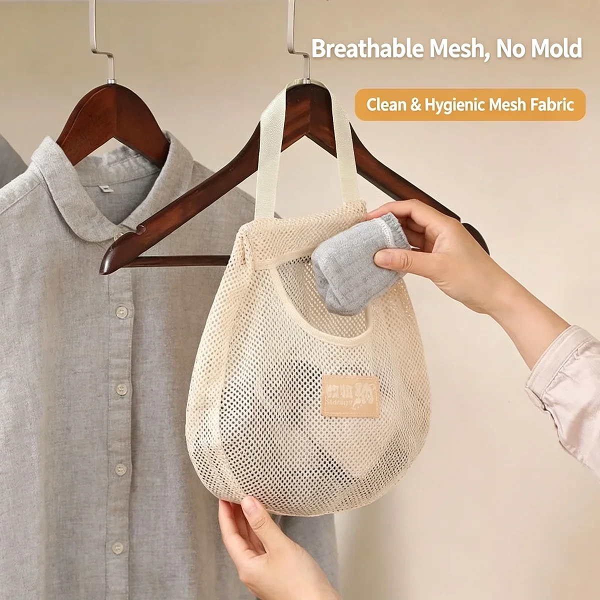 1/2/3Pc Underwear Socks Multi-purpose Storage Hanging Bag Wardrobe Hanging Underwear Storage Wall Hanging Dormitory Punching Bag