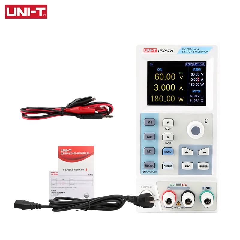 Imagem -06 - Uni-t-dc Fonte de Alimentação Bancada Interruptor Ajustável Fonte de Alimentação Laboratório Regulador de Tensão 110v Entrada 220v Udp6720 Udp6721 60v 5a