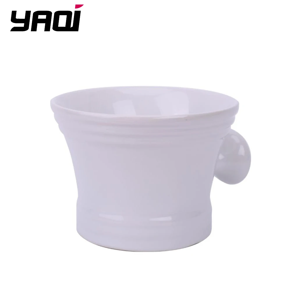 YAQI  White Color Ceramic Shaving Bowl for Mens Shaving Brush