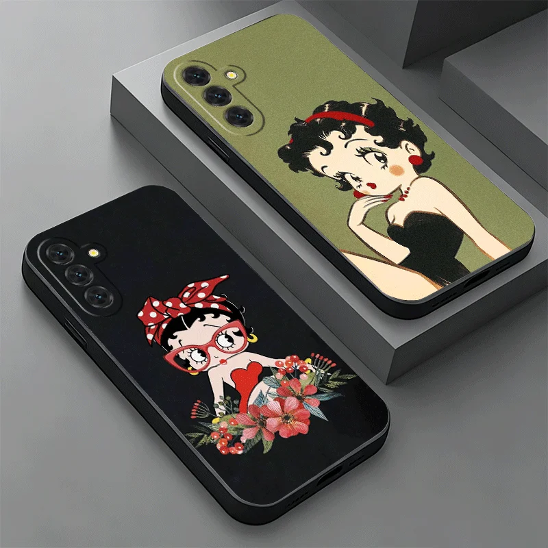 Soft Phone Case For Samsung A17 A37 A57 A16 A36 A56 A15 A35 A55 B-Bettys B-Boops Girl A14 A34 A54 A13 A33 A53 A27 A26 A25 A24 A2