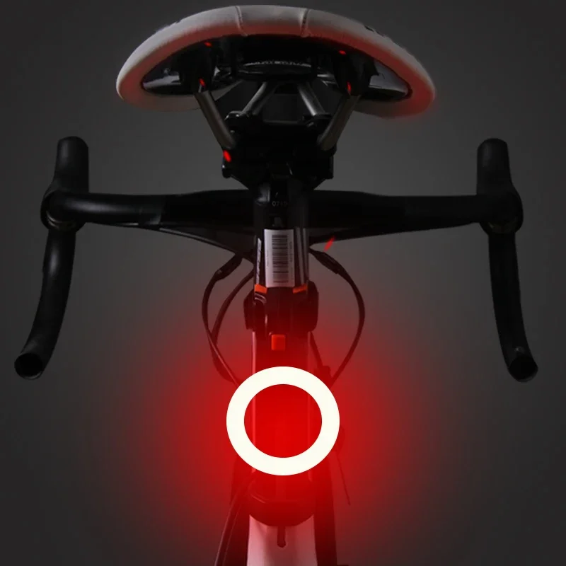 Multi Lighting Modes Bicycle Taillight USB Charge Led Bike Heart Shape Light Flash Tail Rear Lights for Road Mtb Bike Seatpost