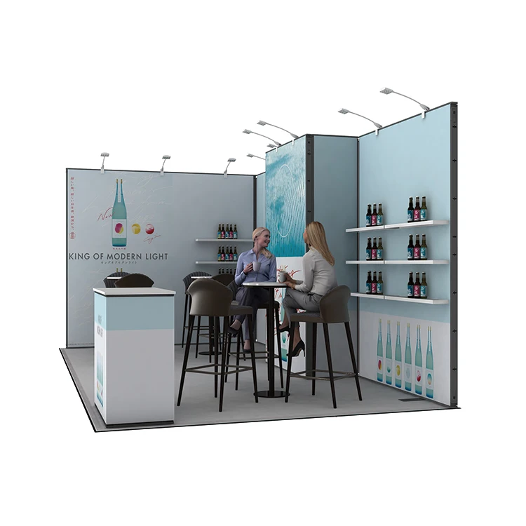 Cabina de comercio de exposición Modular de aluminio portátil DIY 10x20 al por mayor para publicidad