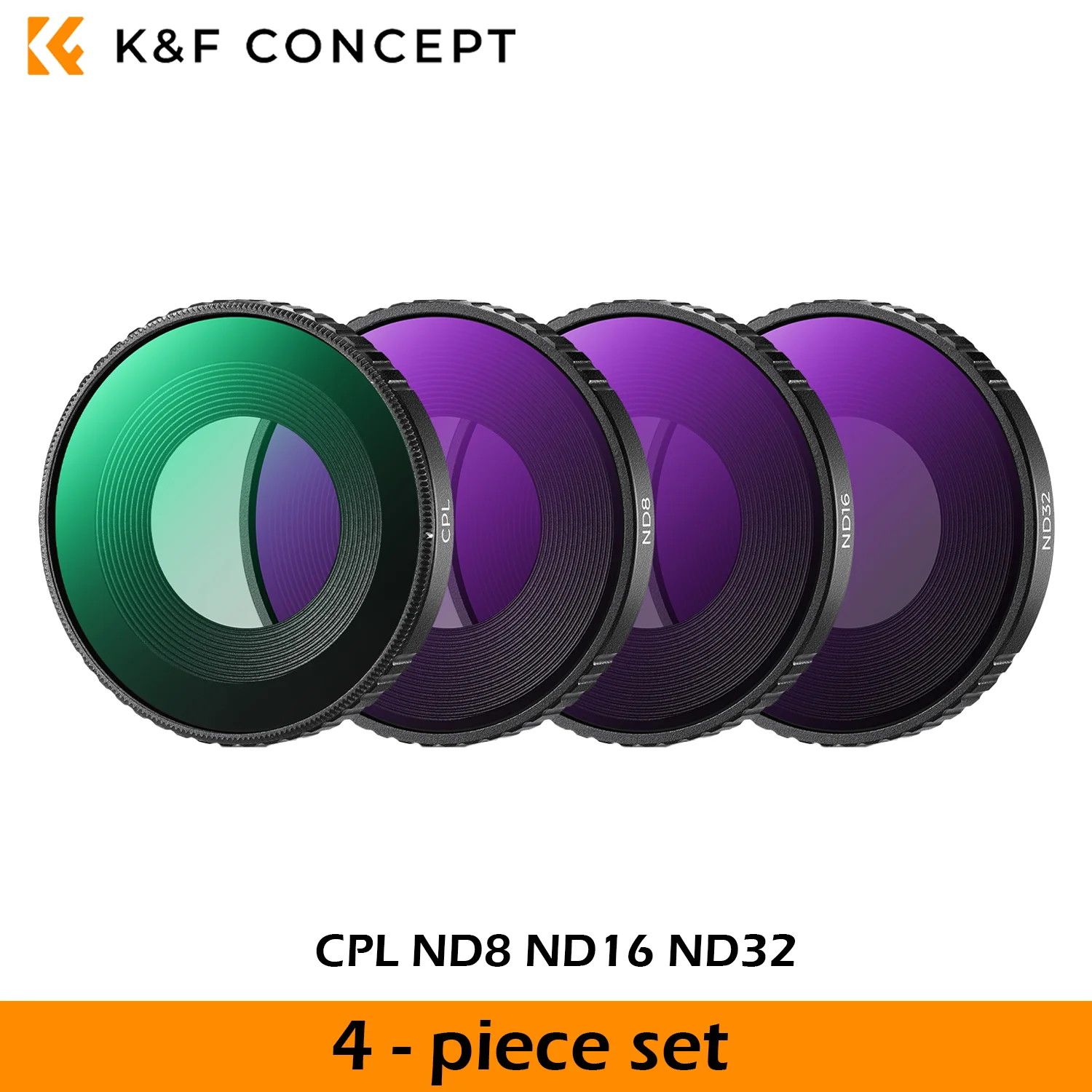 K&F CONCEPT Schroefdraadfilter UV CPL ND PL Black Mist 1/4 voor DJI Osmo Action 6 ND8 16 32 256 Gepolariseerde Neutral Density F