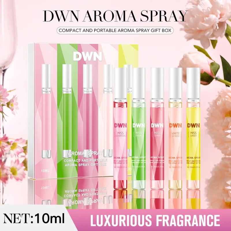 Home Indoor Mist Spray 5Pcs Gift Box, Portable Fine Mist for Room, Wardrobe, Car, Bathroom, Household Space Refreshing Spray