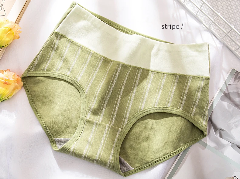 4Pcs Cotton Women Panties High Waist Body Shaper Underwear Print Ladies Briefs Plus Size Sexy Panty Breathable Female Lingerie