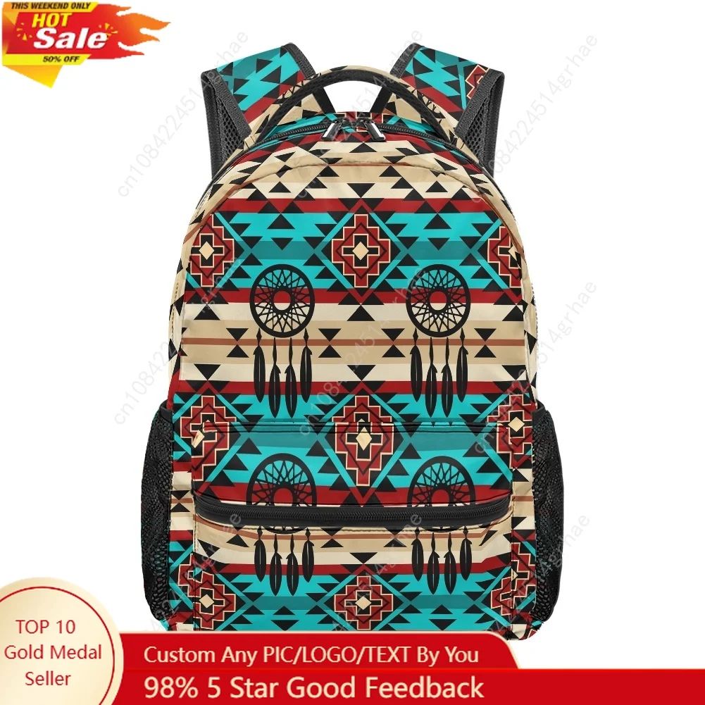 Ethnic Tribal Aztec Pattern All-over Print Student Backpack Suitable for Travel and Camping Lightweight, and Easy To Clean